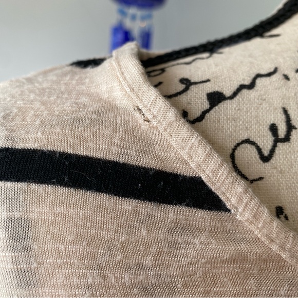 y2k Metropark 2000s striped grunge off the shoulder top  - sz small - Picture 7 of 9